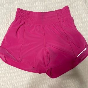 Lululemon hotty hot high waisted sonic pink shorts size 2 tall